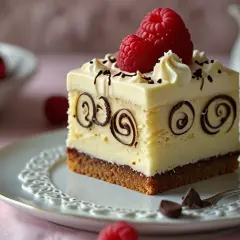Mazurek z mascarpone i białą czekoladą - delikatny i elegancki deser