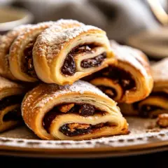 Przepis na rugelach: słodka przekąska z orzechowym nadzieniem.