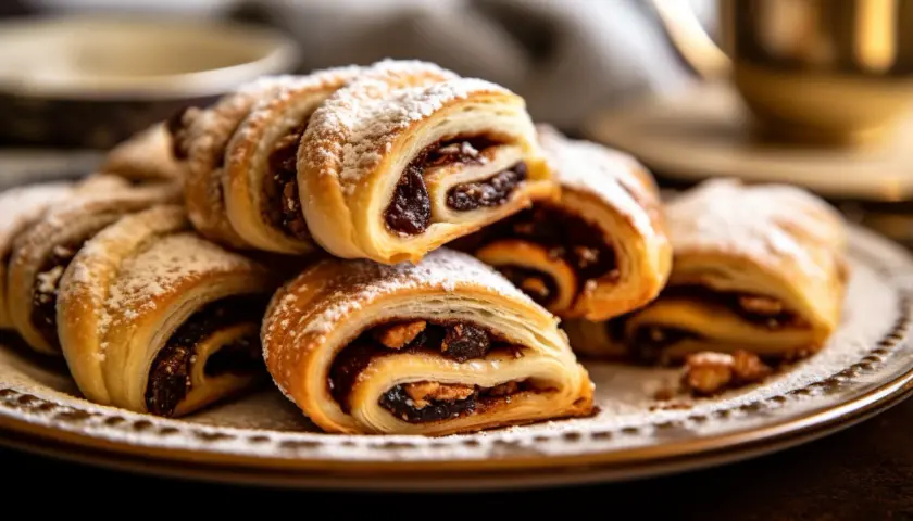 Przepis na rugelach: słodka przekąska z orzechowym nadzieniem.