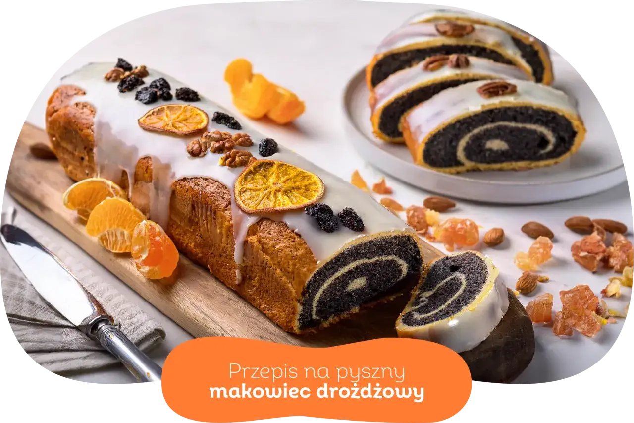 Makowiec tradycyjny przekrojony