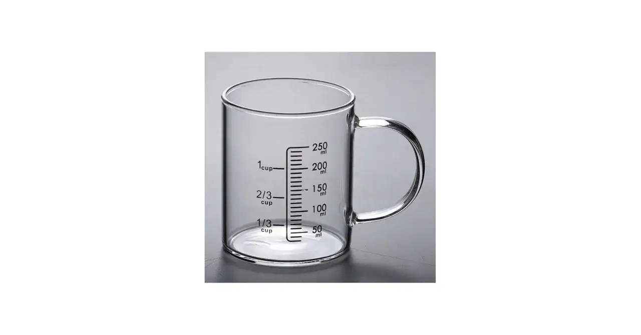 standardowa szklanka 250 ml miarka