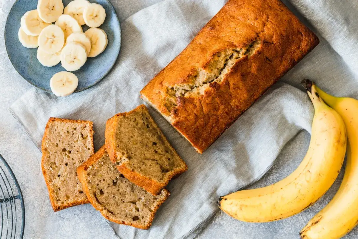 Składniki na wegański chlebek bananowy